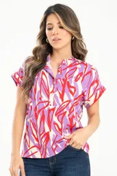 Camisa Siena Color Morado Medio Talla L Ragged