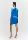 Vestido Lore-W Azul Talla S Mujer Mango