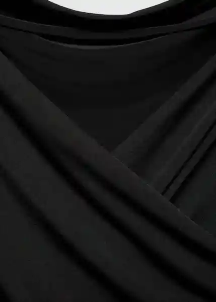 Camiseta Cross Negro Talla 18 Mujer Mango