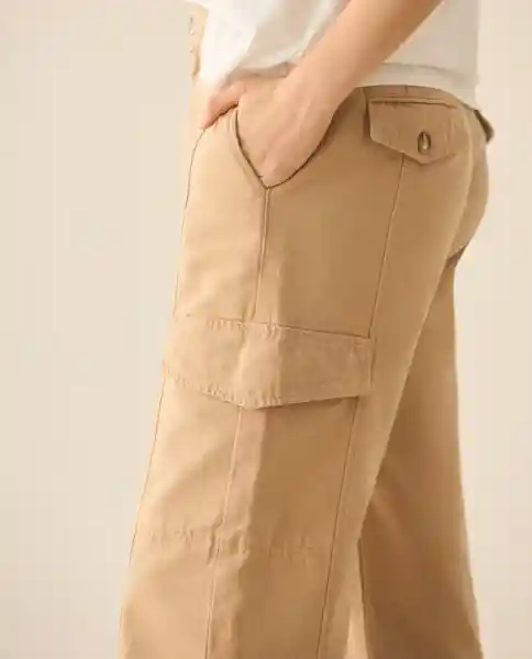 Pantalón Beige Latte Medio Talla 14 633G012 Esprit