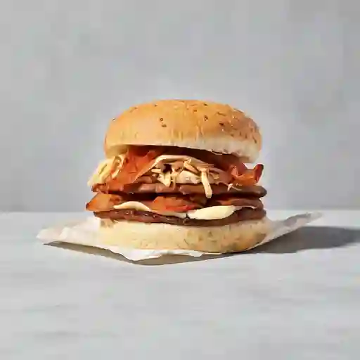 Hamburguesa Triple Queso y Tocineta