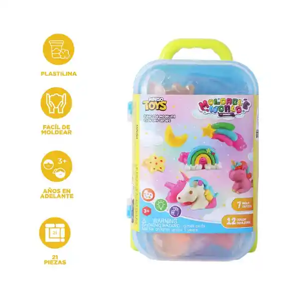 Maleta de Plastilinas de Unicornio Serie Miniso