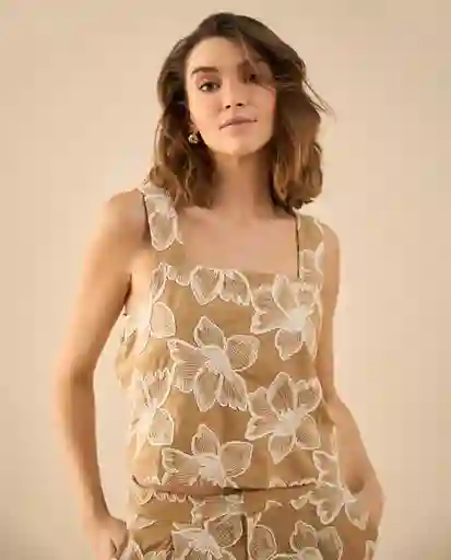 Camisa Machiatto Café Claro Talla L 412G013 Esprit