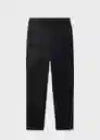 Pantalón Fluido Negro Talla XS Mujer Mango