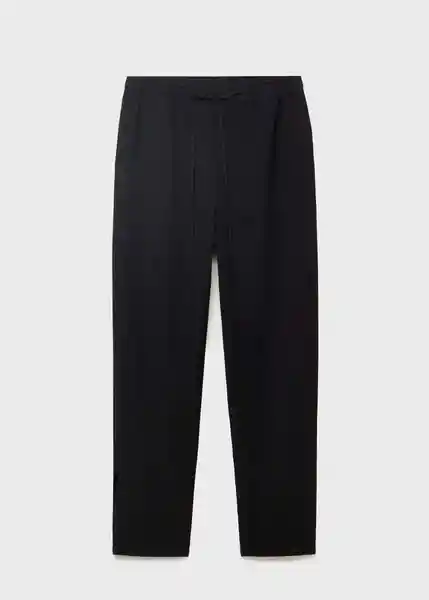 Pantalón Fluido Negro Talla XS Mujer Mango