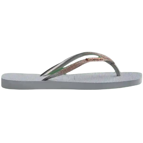 Sandalias Slim Square Glitter Gris Hielo T. 40 4148102 Havaianas