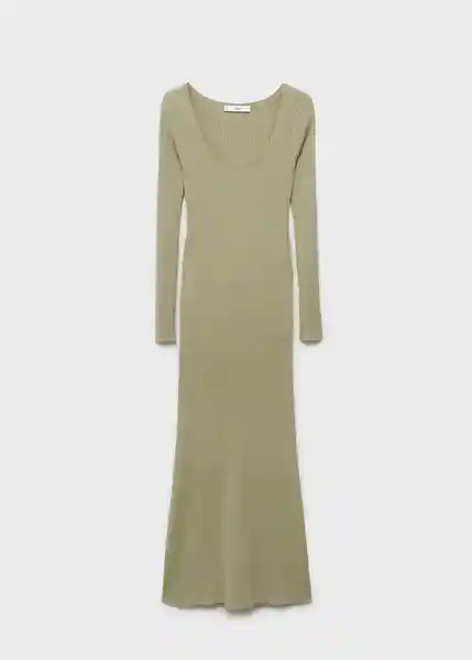 Vestido Bamboleo Khaki Talla S Mujer Mango