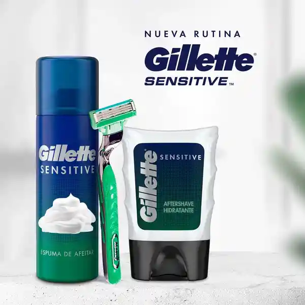 Gillette Espuma de Afeitar Sensitive Para Piel Sensible