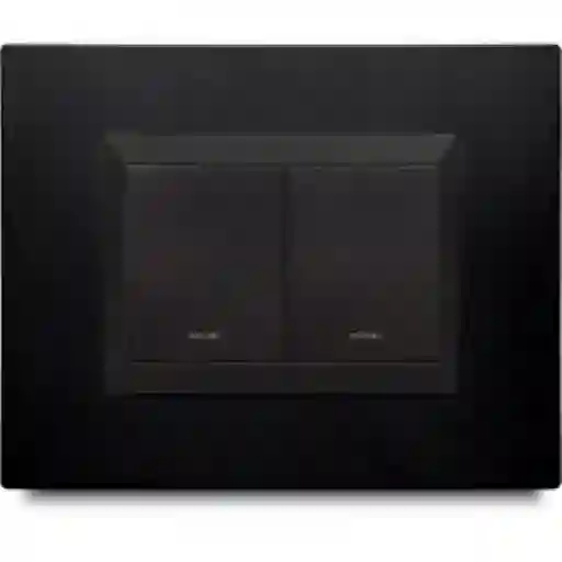 Veto Interruptor Doble Negro Plura