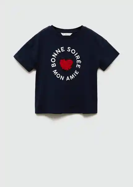 Camiseta Bonne Navy Talla 10 Niñas Mango