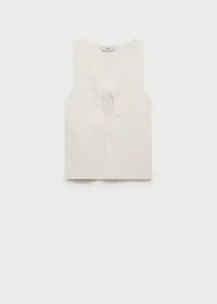 Top Forat Crudo Talla M Mujer Mango
