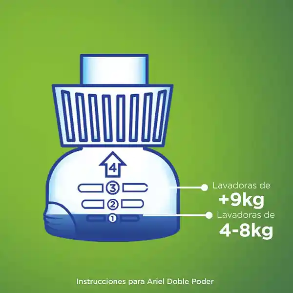 Ariel Doble Poder Detergente Líquido Concentrado