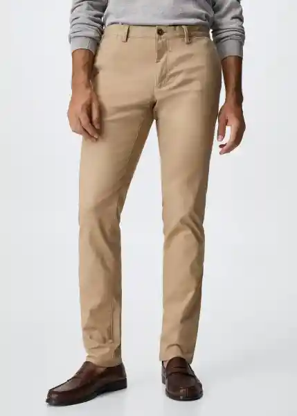 Pantalón Barna Beige Talla 46 Hombre Mango