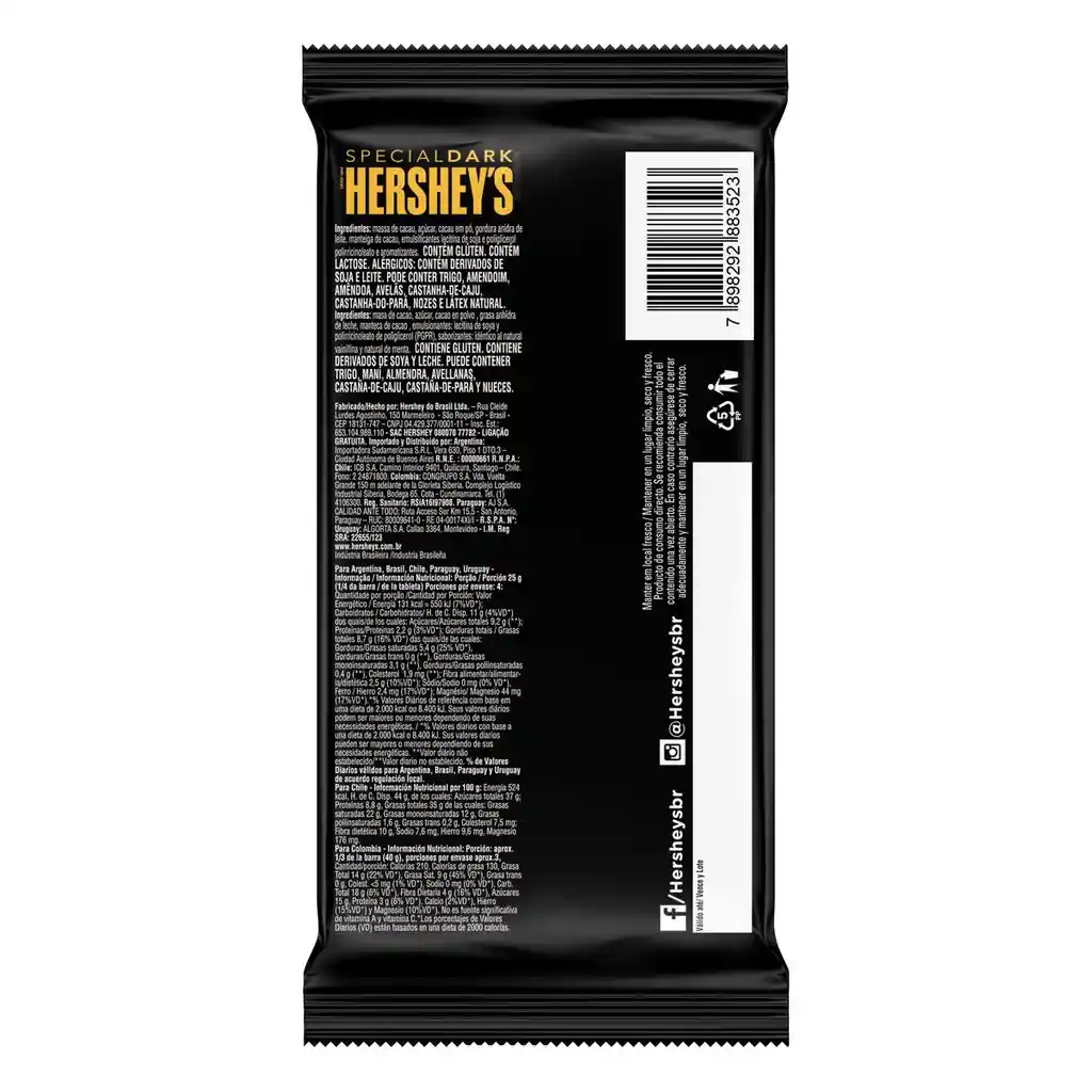   Hersheys  Chocolate Special Dark Menta 