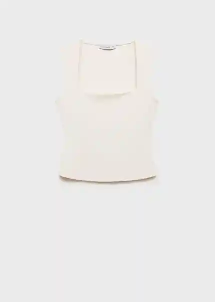 Top Rayo Off White Talla L Mujer Mango