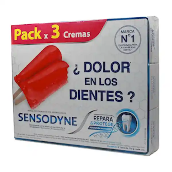 Sensodyne Pack Crema Dental Repara y Protege