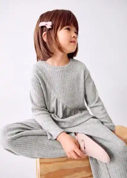 Camiseta Puntiset Gris Medio Vigoré Talla 97 Niñas Mango