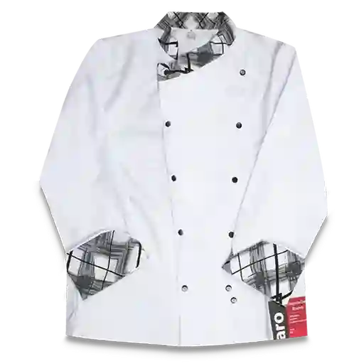 Aro Chaqueta Chef Tela Gabardina Con Broches Talla XL