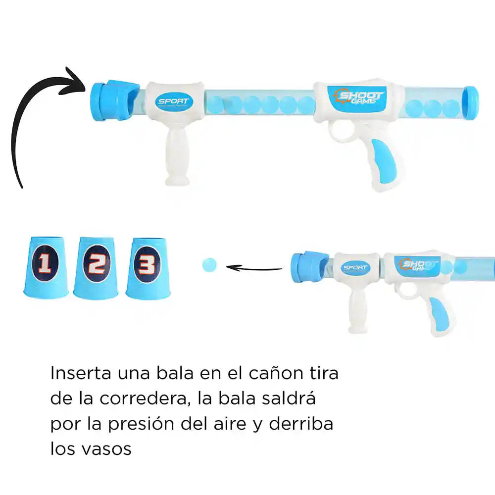 Miniso Pistola De Juguete Bala Suave 12 Bolas