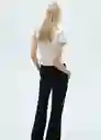 Camiseta Curlita Blanco Talla S Mujer Mango