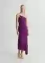 Vestido Amina Morado Talla S Mujer Mango