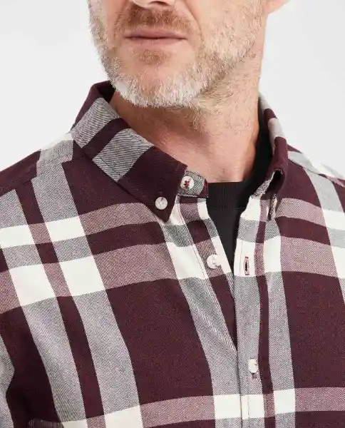 Camisa Plaid Manga Larga Rojo Merlot Ultraoscuro S Chevignon