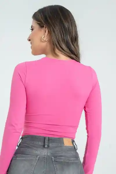 Crop Top Vinci Color Fucsia Talla S Ragged