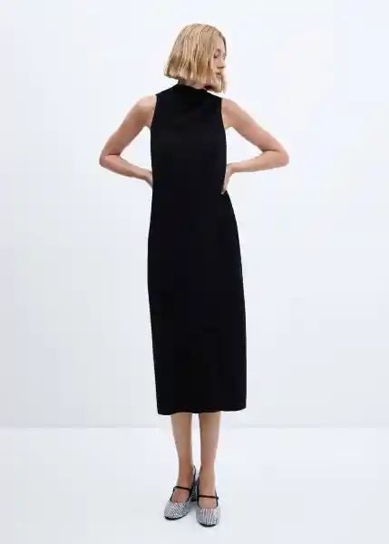 Vestido Mayka Negro Talla M Mujer Mango