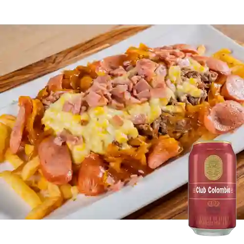 Combo Next Level Fries + Club Colombia Roja 330 ml