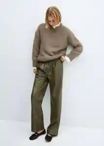 Pantalón Charlize Khaki Talla L Mujer Mango