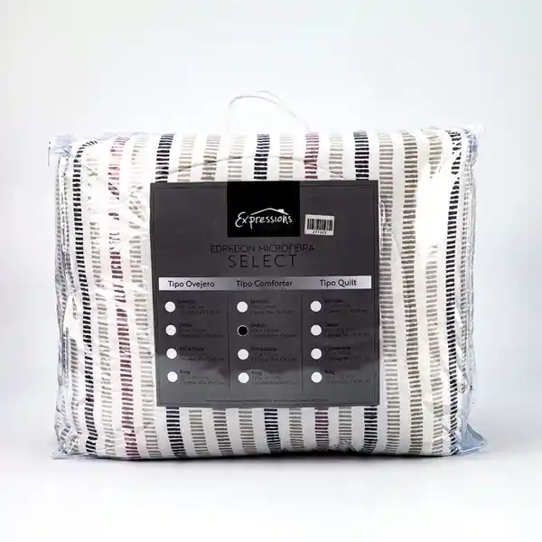 Expressions Comforter Doble Ovejero Stripes Rosa Gris