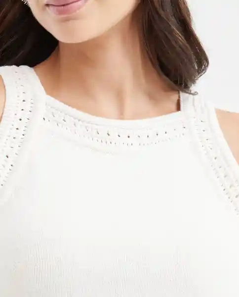 Top Tejido Craft Crudo Porcelana Claro Talla M Chevignon