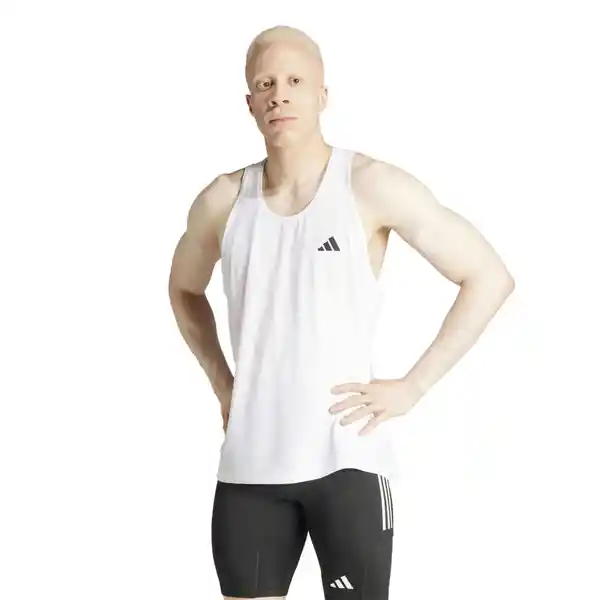 Adidas Camiseta Otr B Tank Para Hombre Blanco Talla M