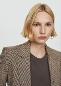 Blazer Americana Charlott Marrón Talla L Mujer Mango