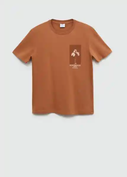 Camiseta Memories Terracota Talla XS Hombre Mango