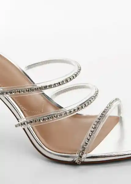 Sandalias Gardenia Plata Talla 35 Mujer Mango