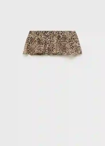 Top Laure Marrón Talla S Mujer Mango