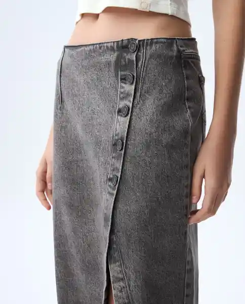 Falda Mujer Gris Talla 8 341G000_GRI173933 Americanino