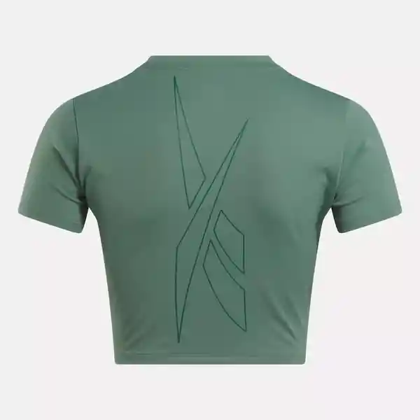 Reebok Camiseta Lux Bold Crop Tee Para Mujer Verde Talla L