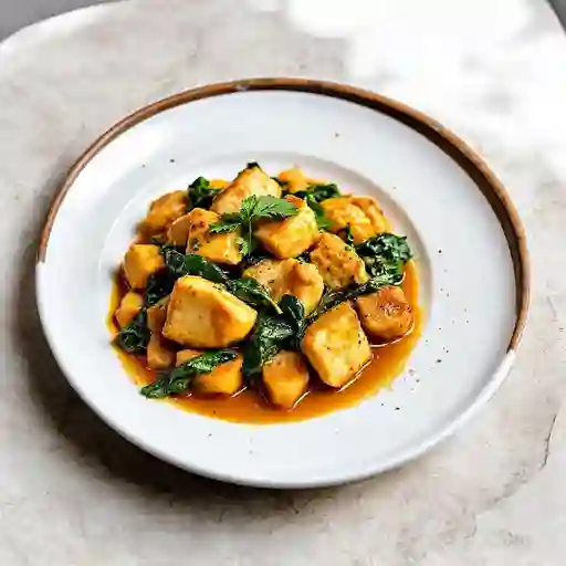 Pollo y espinaca