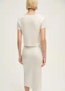 Falda Bonaga Vainilla Talla S Mujer Mango
