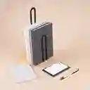 Libreta Portapapeles Serie Silver Gray Miniso