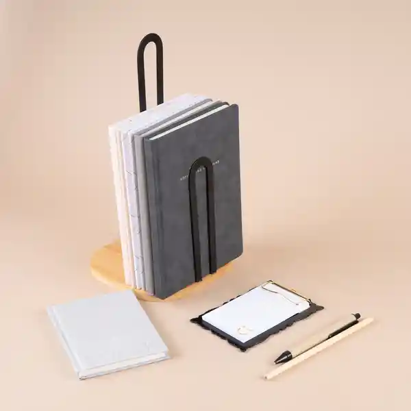 Libreta Portapapeles Serie Silver Gray Miniso