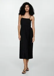 Vestido Fortuny7 Negro Talla L Mujer Mango