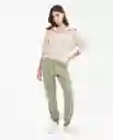 Sueter Tejido Open Work Caqui Fango Medio Talla L Chevignon