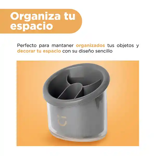 Organizador 3 Compartimentos Silver Gray Gris Oscuro Miniso