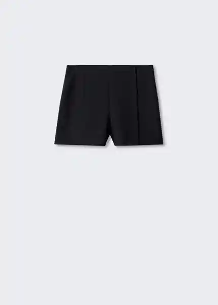 Short Fica Negro Talla 18 Mujer Mango