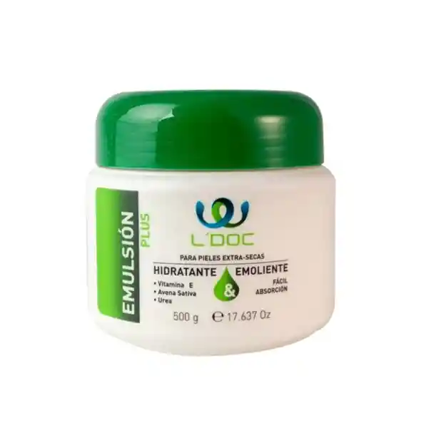L'Doc Hidratante y Emoliente Plus Emulsión Verde