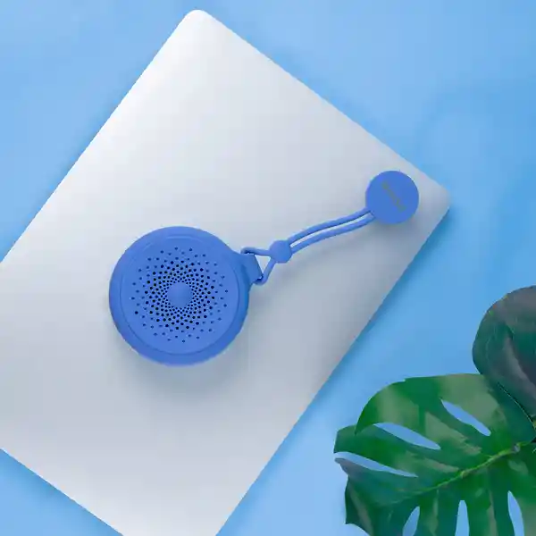 Parlante Inalámbrico de Baño Con Ventosa Azul Mod 1802Bt Miniso