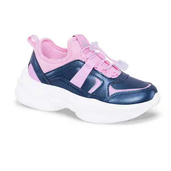 Los Gomosos Tenis Sibir Para Mujer y Niña Azul Rosado Talla 31